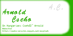 arnold cseho business card